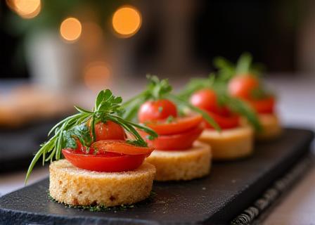 Aperitivo gourmet servito